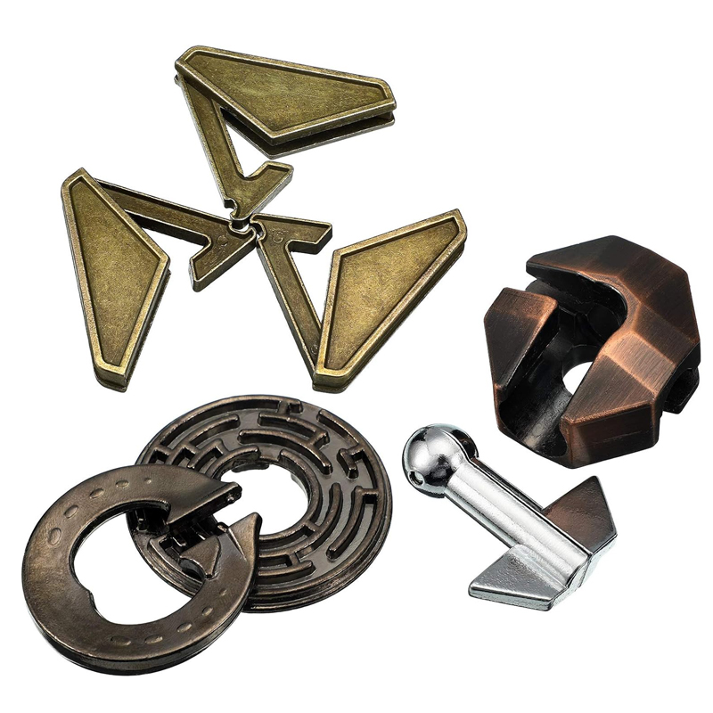 Kids Education Board - Difficult Magic IQ 3-teiliges Set Metall-Rätsel,