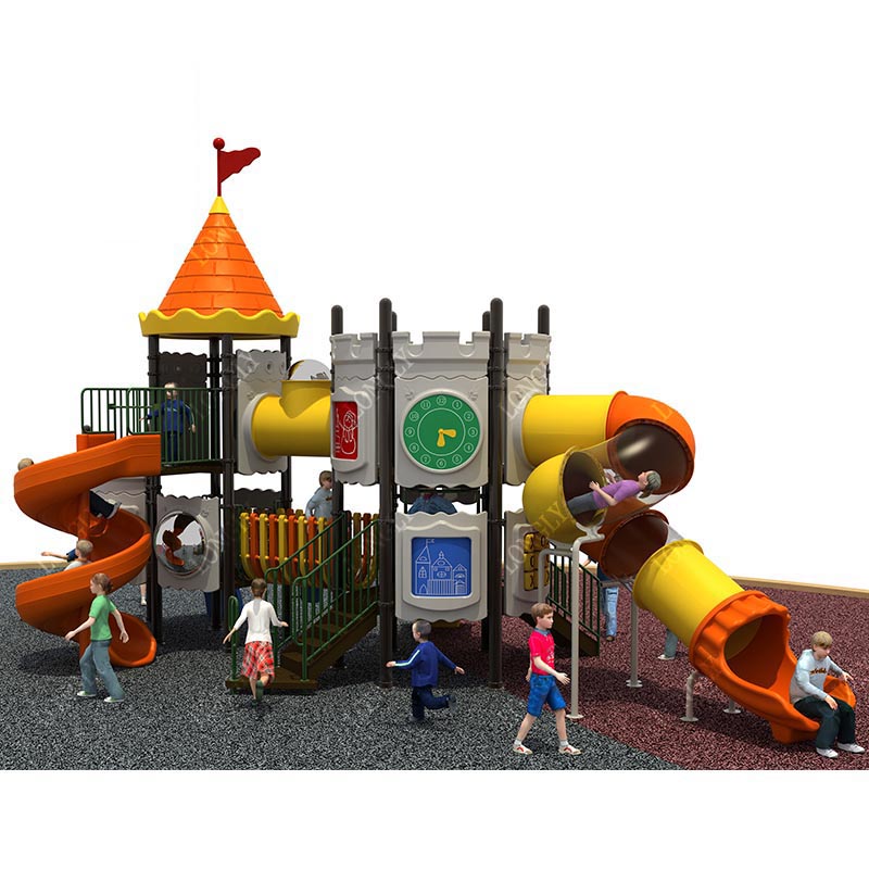 Kids Education Park - Schlossförmige Kinderrutsche für Außenspielplätze, Vergnügungsparks, Gärten,
