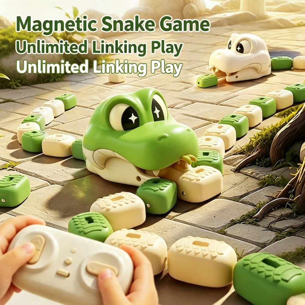 Kids Home Education - Zweispieler-Wettbewerbsspiel Ferngesteuertes Magnetisches Greedy Snake Auto