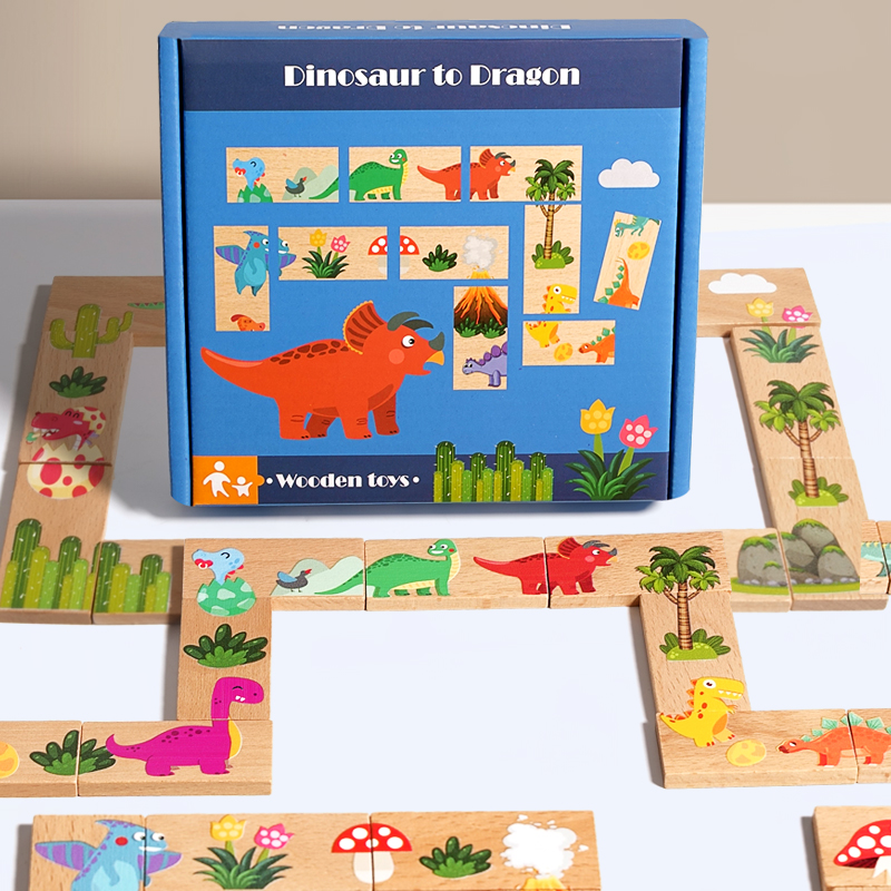 Kids Education Board - Kinder Holzpuzzles Cartoon Tiermuster Montessori Lernspielzeug