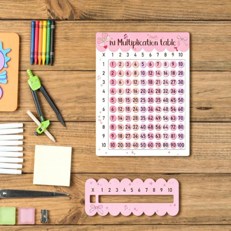 Kids Education Classes - (BF06) Buntes Multiplikations-Holzbrett-Set für Mathematikunterricht, Mathematik-Lehrmittel,