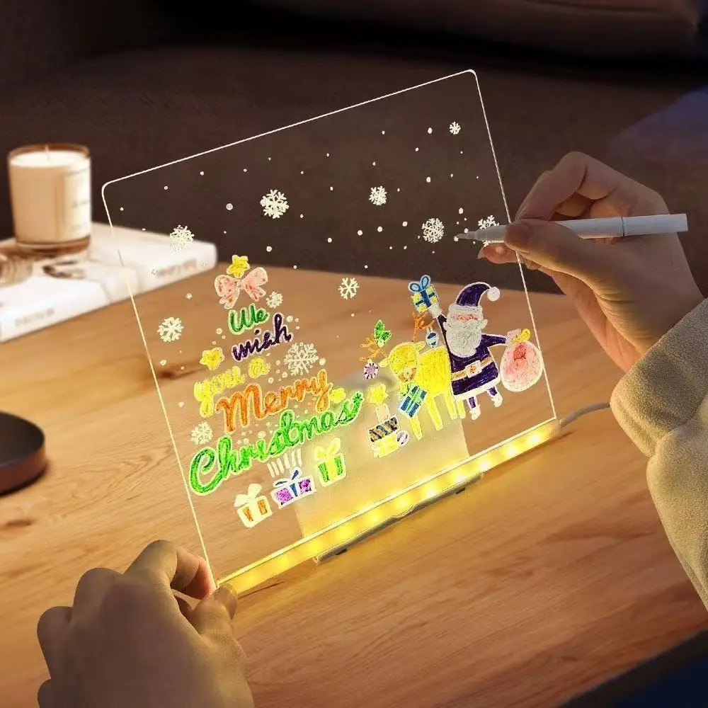 Kids Education Board - Magisches Leucht-Zeichenbrett für Kinder: Wiederverwendbares LCD-Tablet,