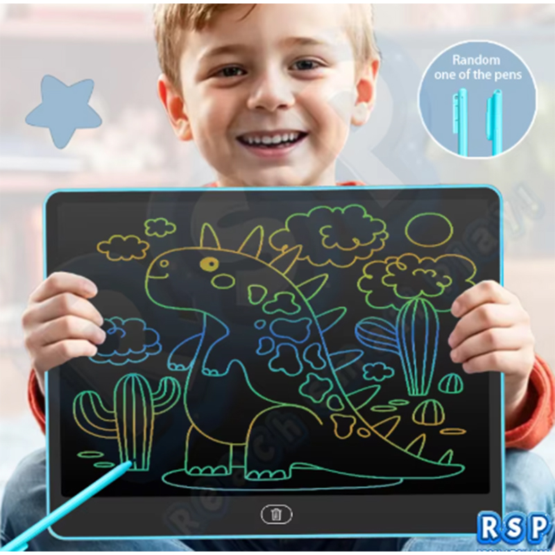 Kids Education Board - 16-Zoll-LCD-Zeichentablett, Schreibtafel, Farb-Doodle-Zählübungstafel, Lernspielzeug für Kinder