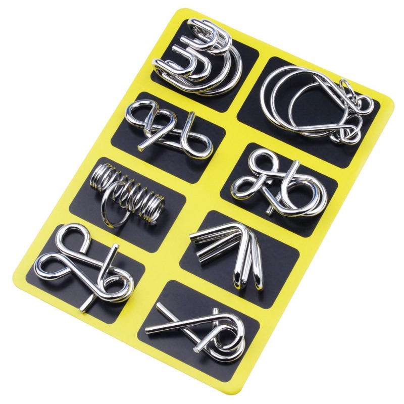 8-teiliges Metall-Puzzle-Set,  – Kids Education Board Bewertung und Preis