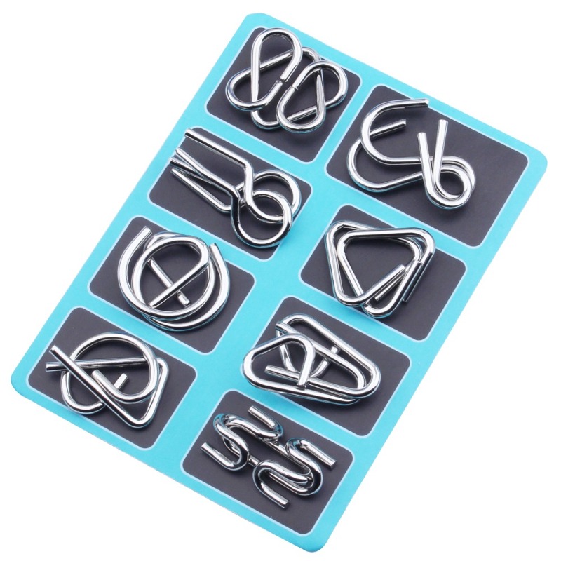 8-teiliges Metall-Puzzle-Set,  – Kids Education Board Bewertung und Preis