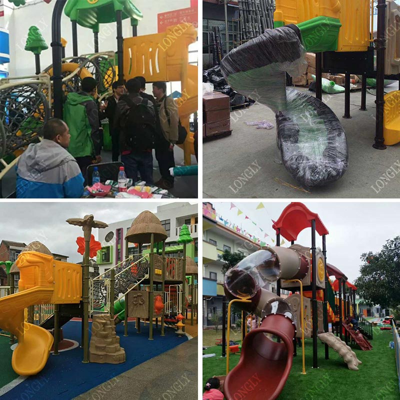 Kommerzielle Kunststoffrutsche – Kids Education Park Bewertung und Preis